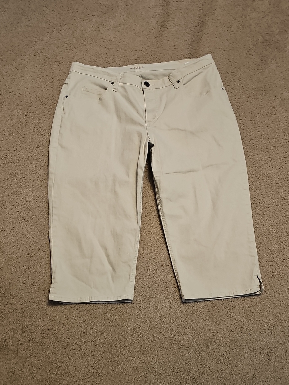 Riders by Lee Women's Cream Cropped Ankle Jeans